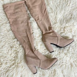 Thigh-High Nude boots